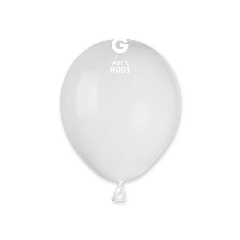 #001 White – 5" (A50) – 50 pcs