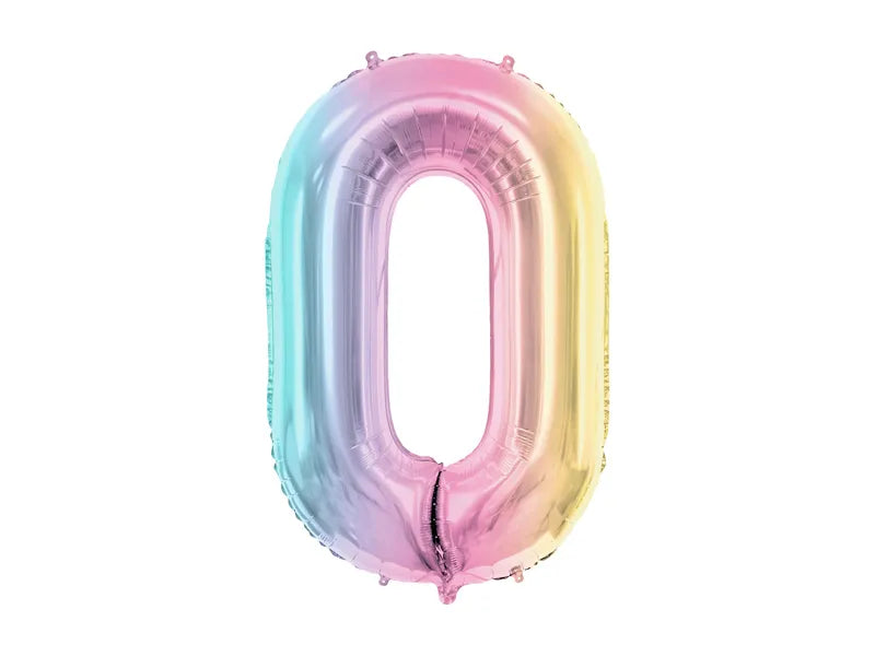 #0 Pastel Rainbow Number – 34" - 1 pc