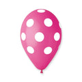 #157 Fuchsia - White Polka Dot – 12" (GS110) – 50 pcs