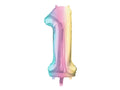 #1 Pastel Rainbow Number – 34" - 1 pc