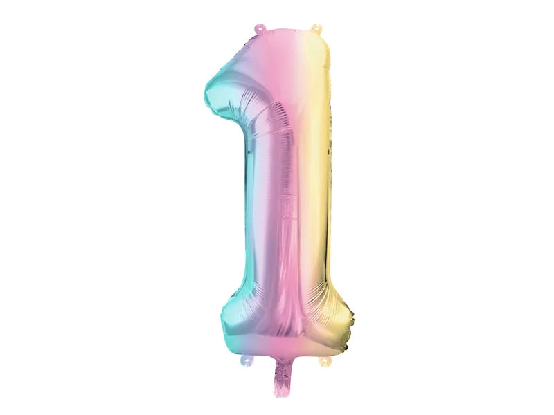 #1 Pastel Rainbow Number – 34" - 1 pc