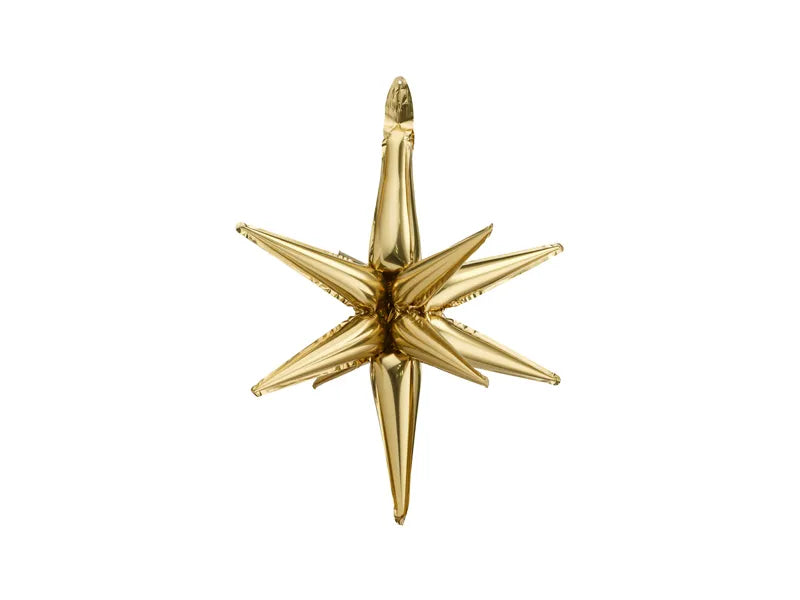 Gold 3D Foil Balloon Star – 20" - 1 pc