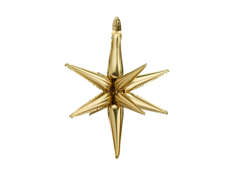 Gold 3D Foil Balloon Star – 28" - 1 pc