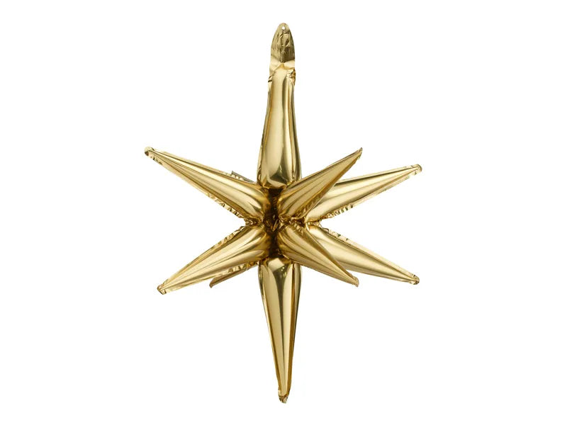 Gold 3D Foil Balloon Star – 41" - 1 pc