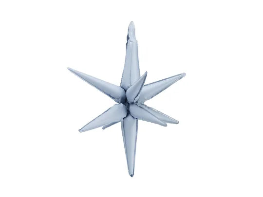 Misty Blue 3D Foil Balloon Star – 28" - 1 pc