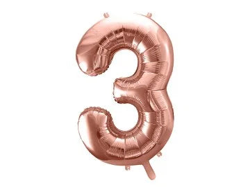 #3 Rose Gold Number – 34" - 1 pc