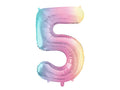 #5 Pastel Rainbow Number – 34" - 1 pc