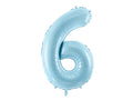 #6 Light Blue Number – 34" - 1 pc