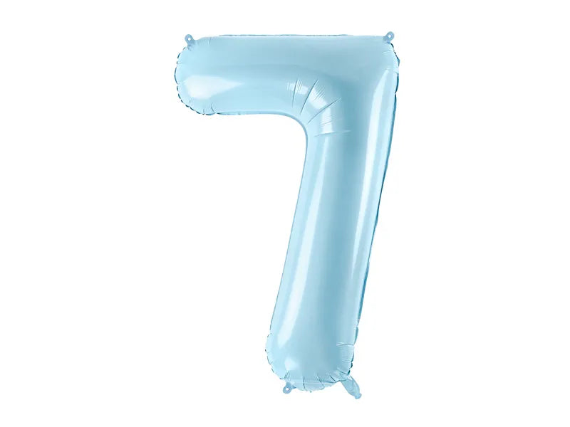 #7 Light Blue Number – 34" - 1 pc