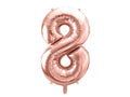 #8 Rose Gold Number – 34" - 1 pc