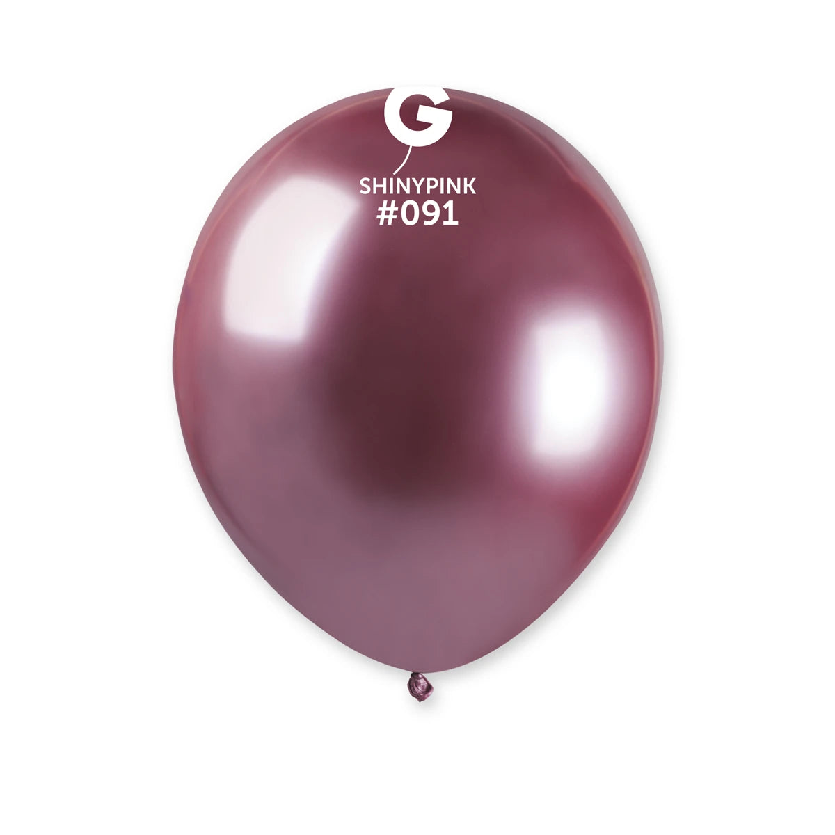 #091 Shiny Pink 5 inch AB50 latex balloons, pack of 50