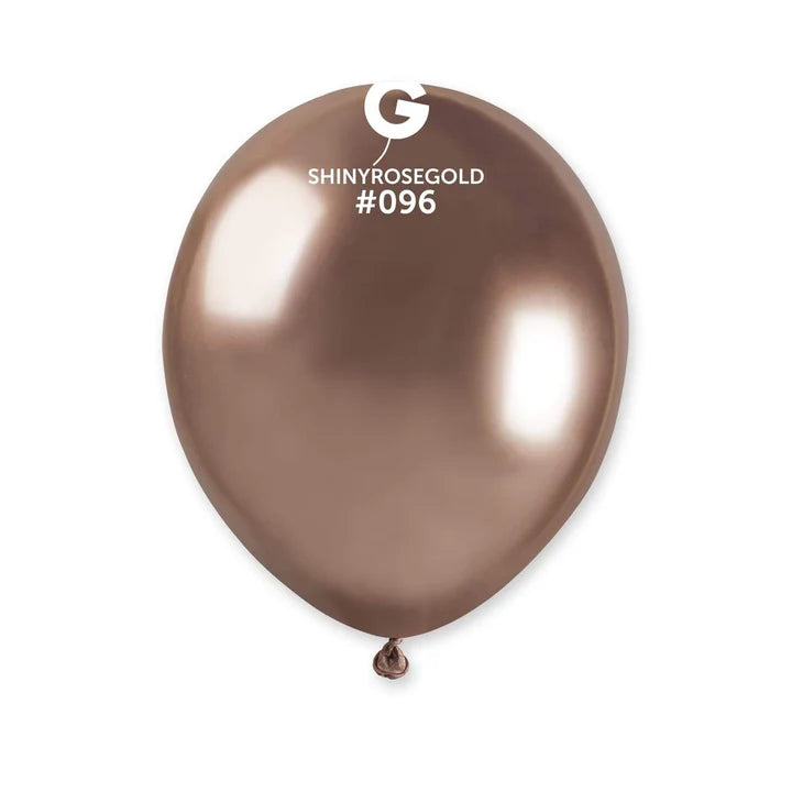 #096 Shiny Rose Gold 5 inch AB50 latex balloons, pack of 50