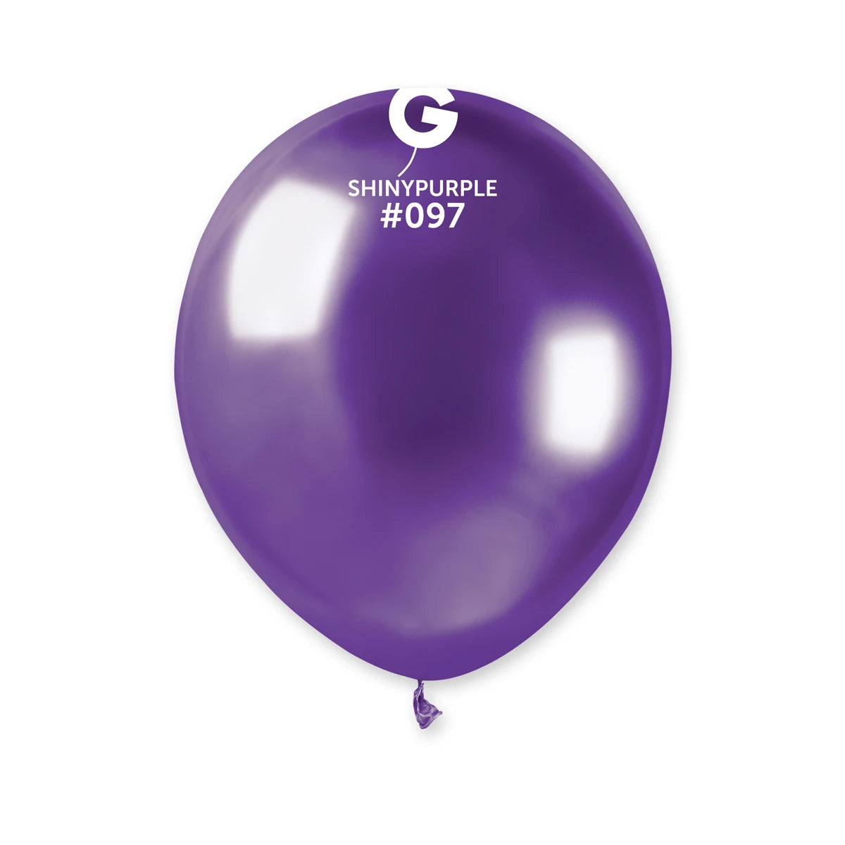 #097 Shiny Purple 5 inch AB50 latex balloons, pack of 50