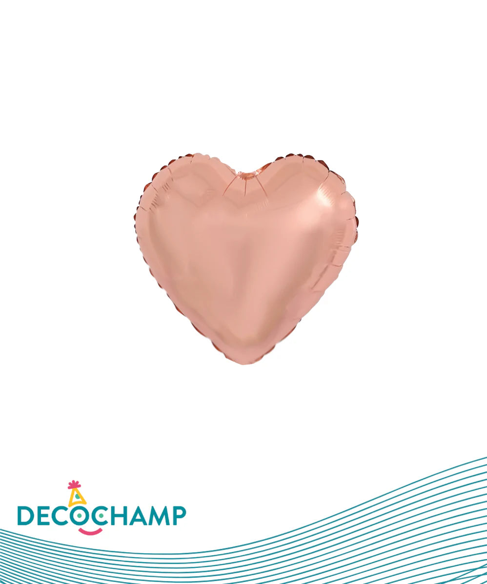 Rose Gold Foil Balloon Heart – 18" - 1 pc