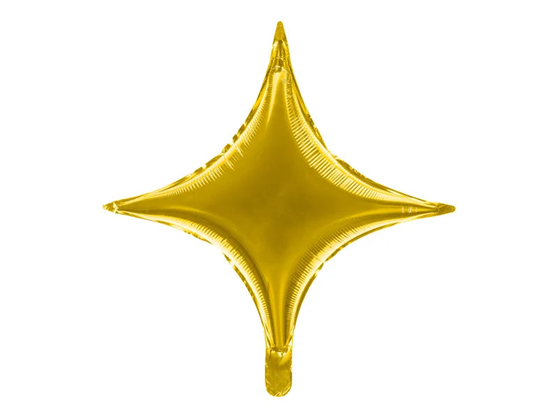 Gold Foil Balloon 4 Point Star – 16.5" - 1 pc