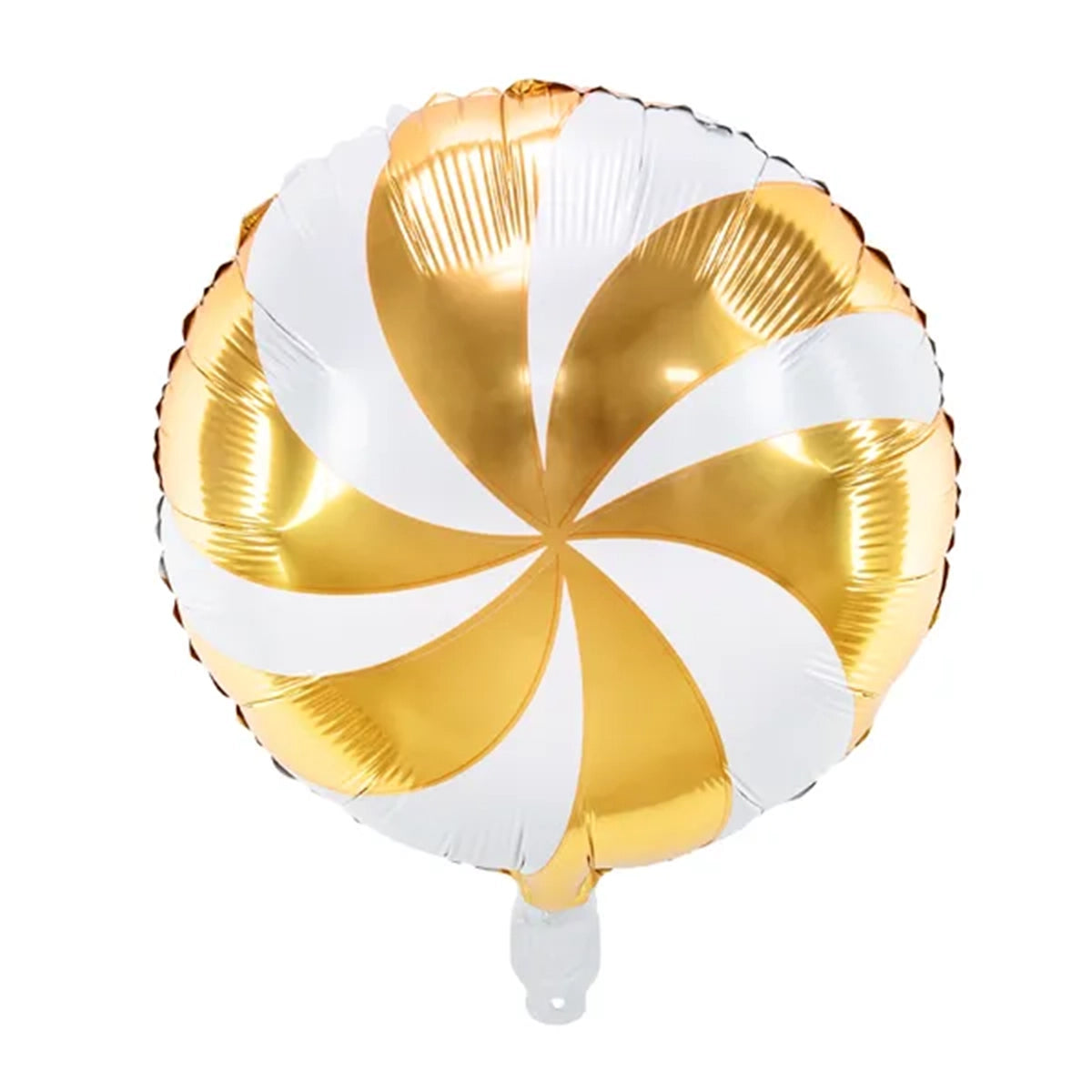 Gold and White Foil Balloon Candy – 14" - 1 pc