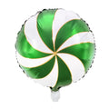 Green and White Foil Balloon Candy – 14" - 1 pc