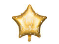 Gold Foil Balloon Happy Birthday Star – 16" - 1 pc