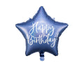 Navy Blue Foil Balloon Happy Birthday Star – 16" - 1 pc