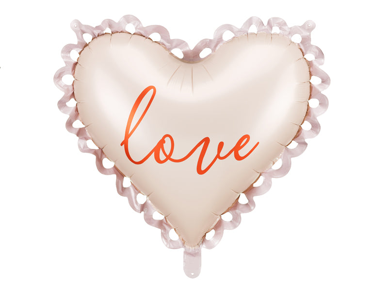Foil Balloon "love" Heart – 19.5x18.5" - 1 pc