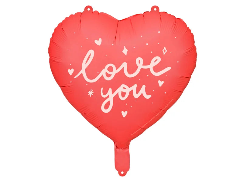 Foil Balloon "love you" Heart – 14" - 1 pc