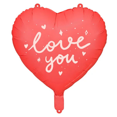 Foil Balloon "love you" Heart – 14" - 1 pc