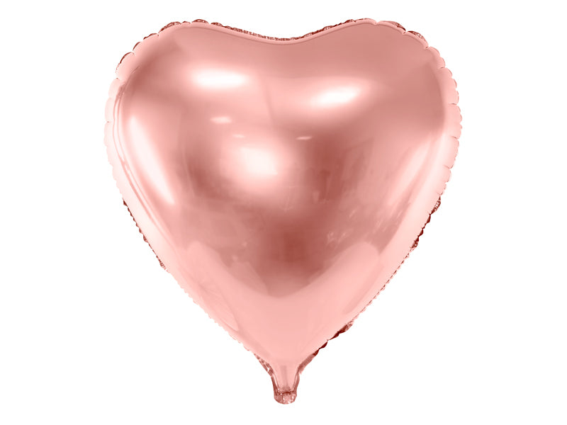 Rose Gold Foil Balloon Heart – 27x28" - 1 pc