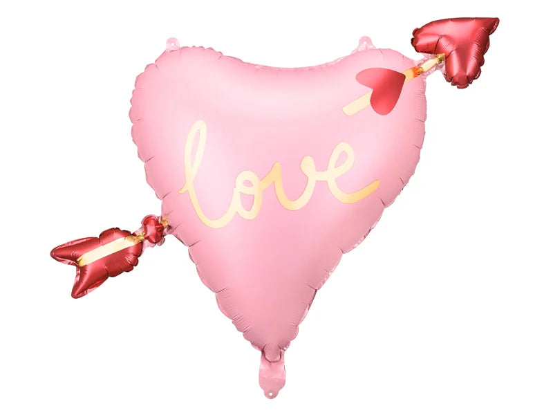 Foil Balloon "Love" Heart with Arrow – 26x19" - 1 pc