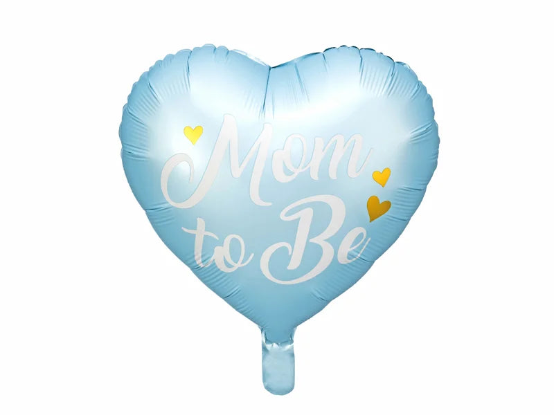Blue Foil Balloon Mom to Be Heart – 14" - 1 pc