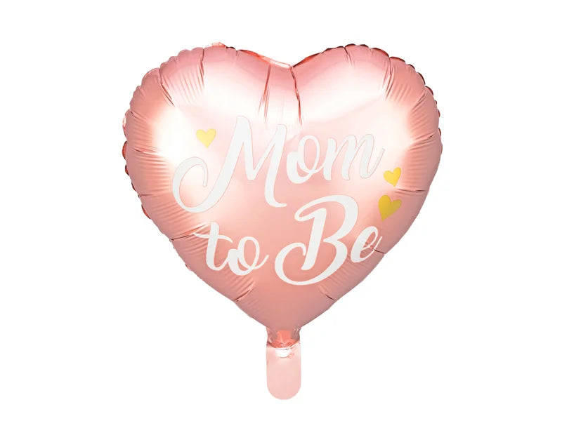 Pink Foil Balloon Mom to Be Heart – 14" - 1 pc
