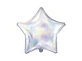 Iridescent Silver Foil Balloon Star – 16" - 1 pc