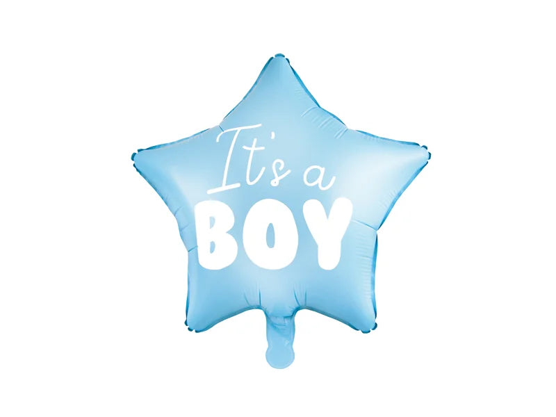 Light Blue Foil Balloon It's a Boy Star – 16" - 1 pc