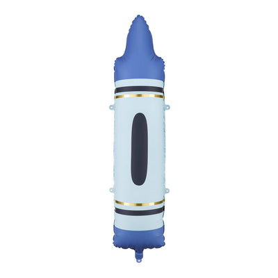 Crayon Blue Foil Balloon – 9x41" - 1 pc