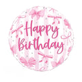 Happy Birthday Pink Bow Foil Balloon – 18" - 1 pc