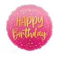 Happy Birthday Pink Foil Balloon – 18" - 1 pc