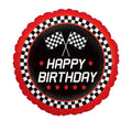 Happy Birthday Checkered Flag Foil Balloon – 18" - 1 pc