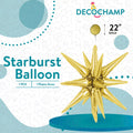 Gold Starburst Foil Balloon – 22" - 1 pc