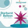 Hot Pink Starburst Foil Balloon – 22" - 1 pc