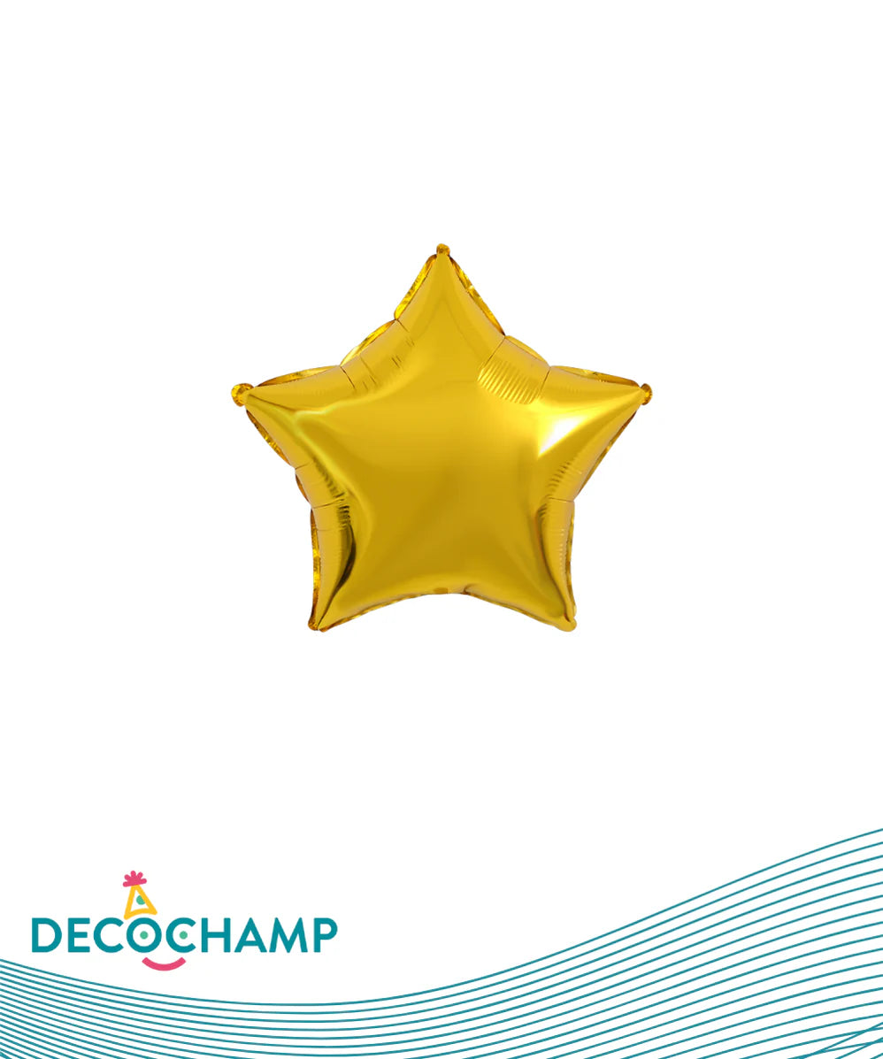 Gold Foil Balloon Star –18" - 1 pc