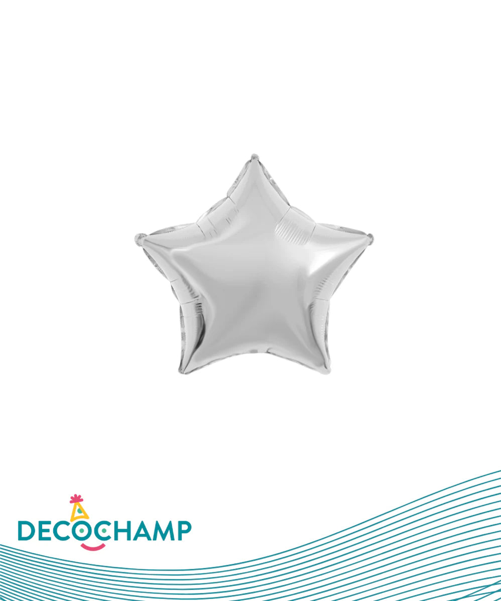 Silver Foil Balloon Star –18" - 1 pc