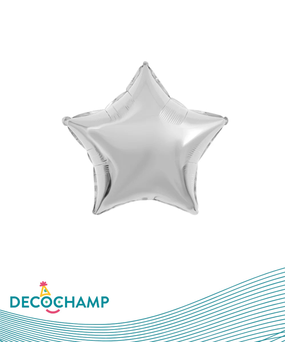 Silver Foil Balloon Star –24" - 1 pc