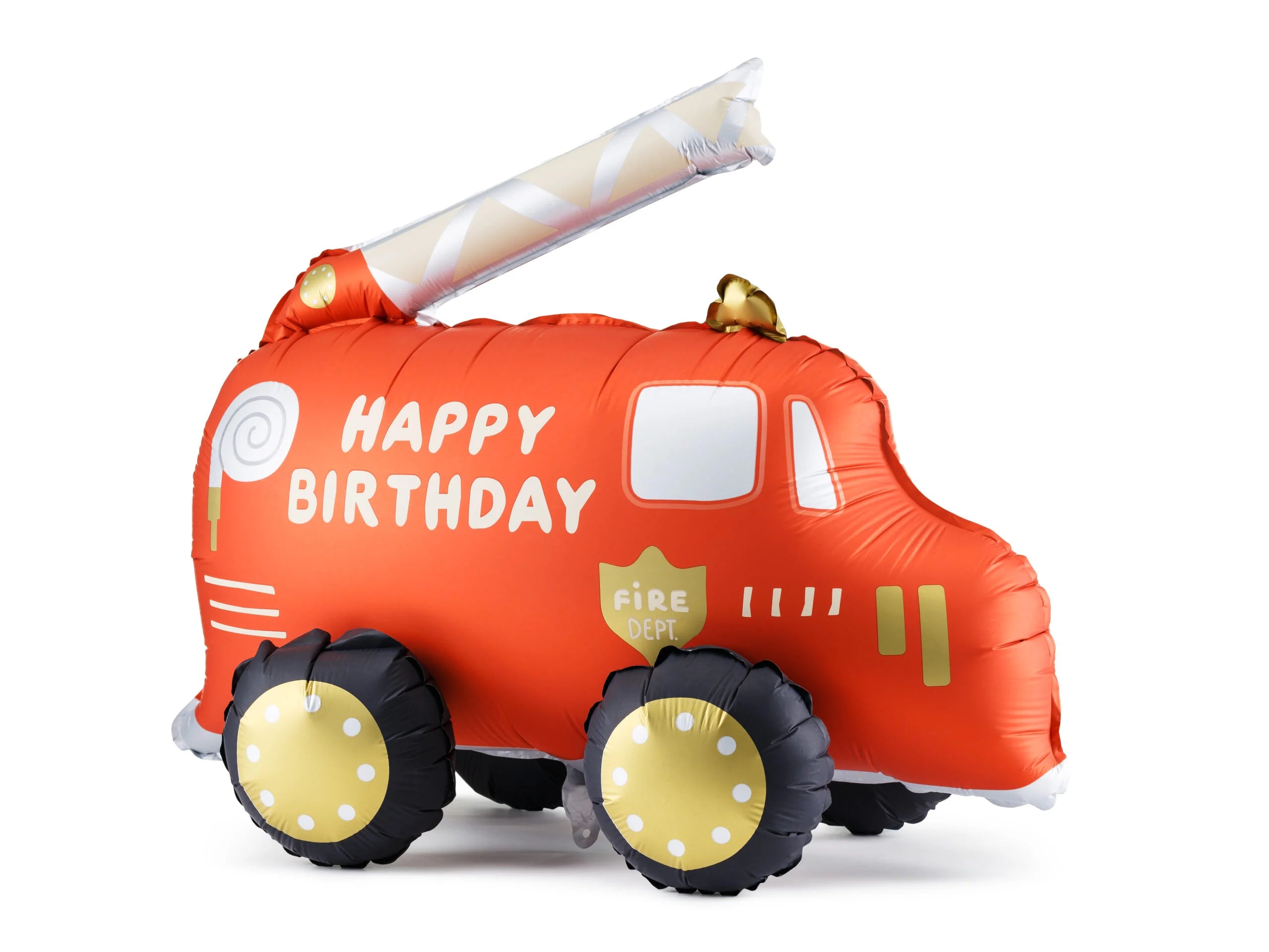 "Happy Birthday" Fire Truck Foil Balloon – 26x20.8" - 1 pc